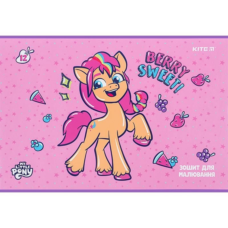Альбом для малювання 12 арк скоба Little Pony LP24-241 Kite