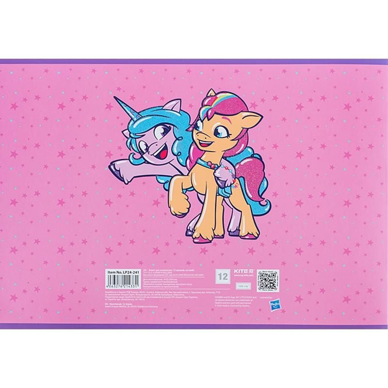 Альбом для малювання 12 арк скоба Little Pony LP24-241 Kite