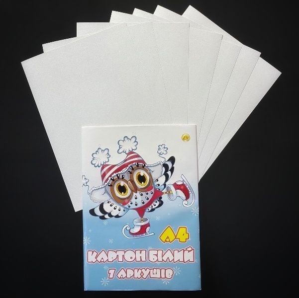 Папір картон білий А4 7 арк ТЕ252 Тетрада