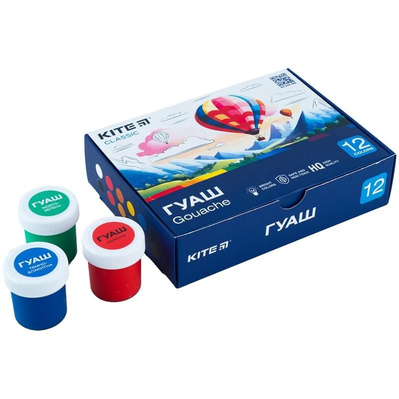 Фарби гуаш 12 кол 20 мл Classic K-063 Kite