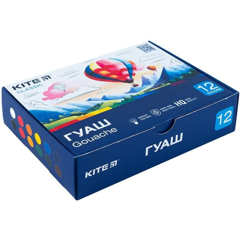Фарби гуаш 12 кол 20 мл Classic K-063 Kite