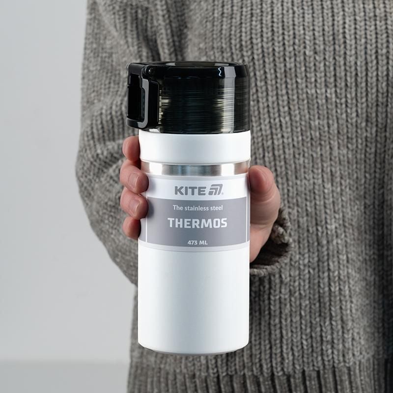 Термос 473 мл білий K25-320-1 Kite