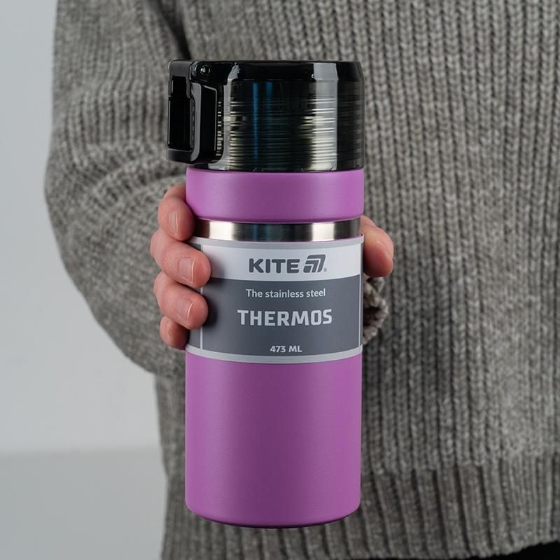 Термос 473 мл фіолетовий K25-320-3 Kite