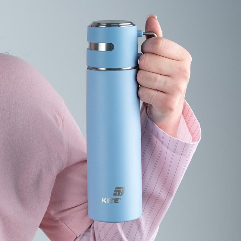 Термос 500 мл блакитний K25-1224-2 Kite