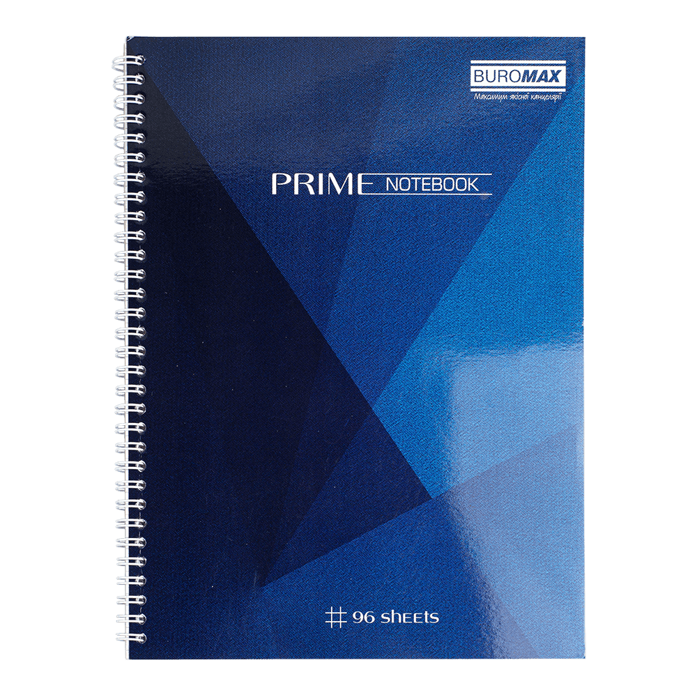 Блокнот Книга А4 на пружині 96 арк Prime синя 24451101-02 BUROMAX