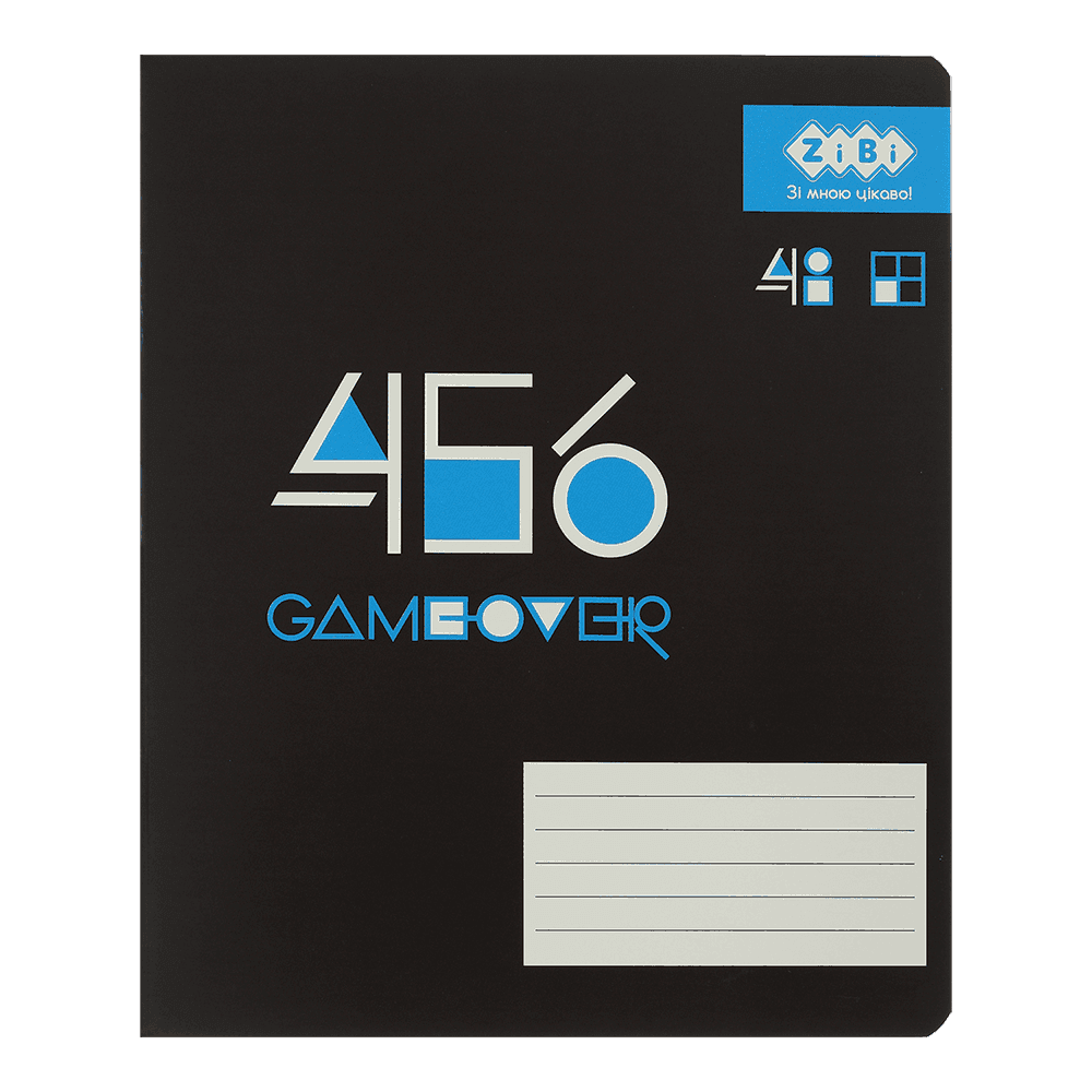 Зошит учнівський 48 арк кліт Gamer чорний ZB25.1787 ZIBI