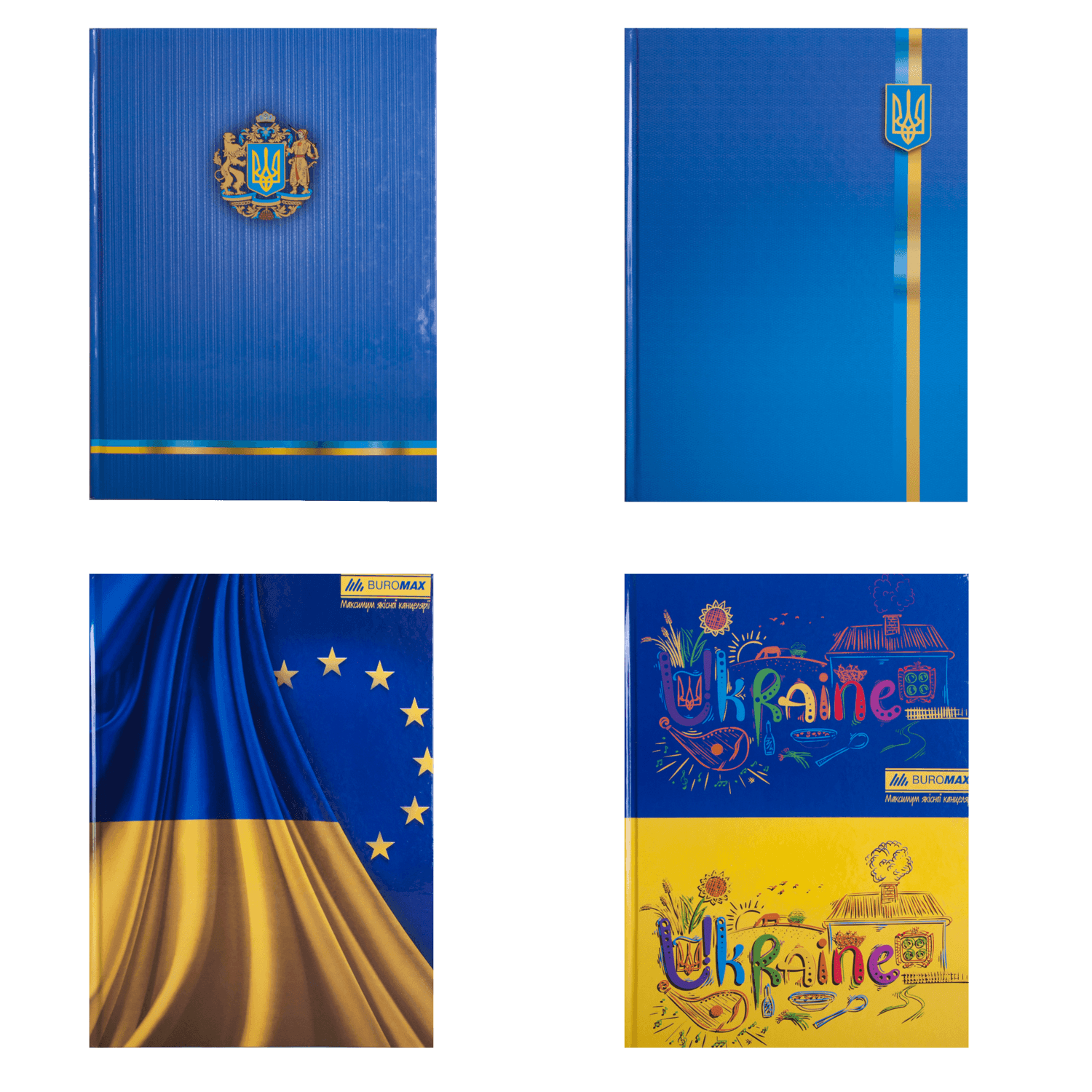 Блокнот Книга А4 96 арк кліт тверда обкл Українська символіка BM.2400-38 BUROMAX