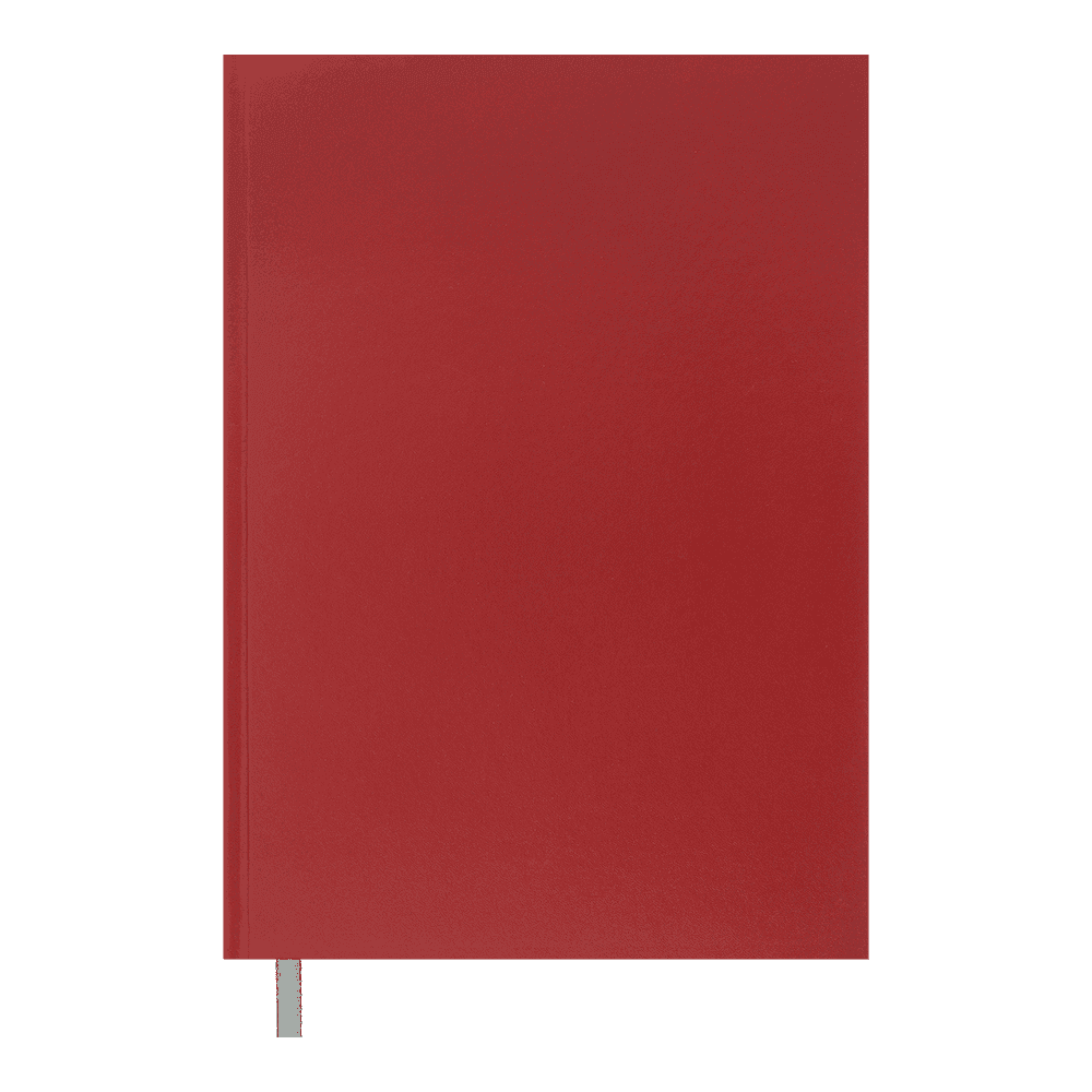 Блокнот Книга А4 144 арк OPTIMAL кліт тв обкл. вініл бордова BM.24419103-13 BUROMAX