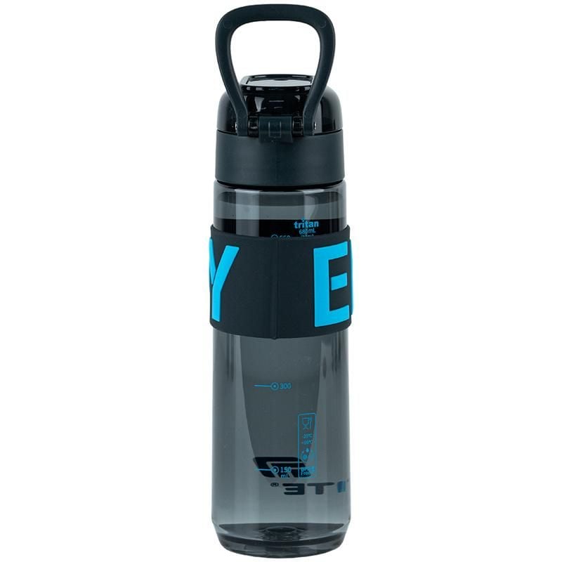 Пляшечка для води 680 мл чорно-блакитна K25-1233-2 Kite