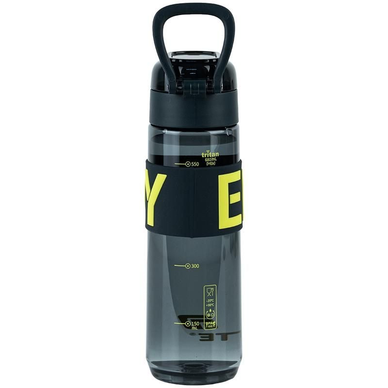 Пляшечка для води 680 мл чорно-жовта K25-1233-1 Kite