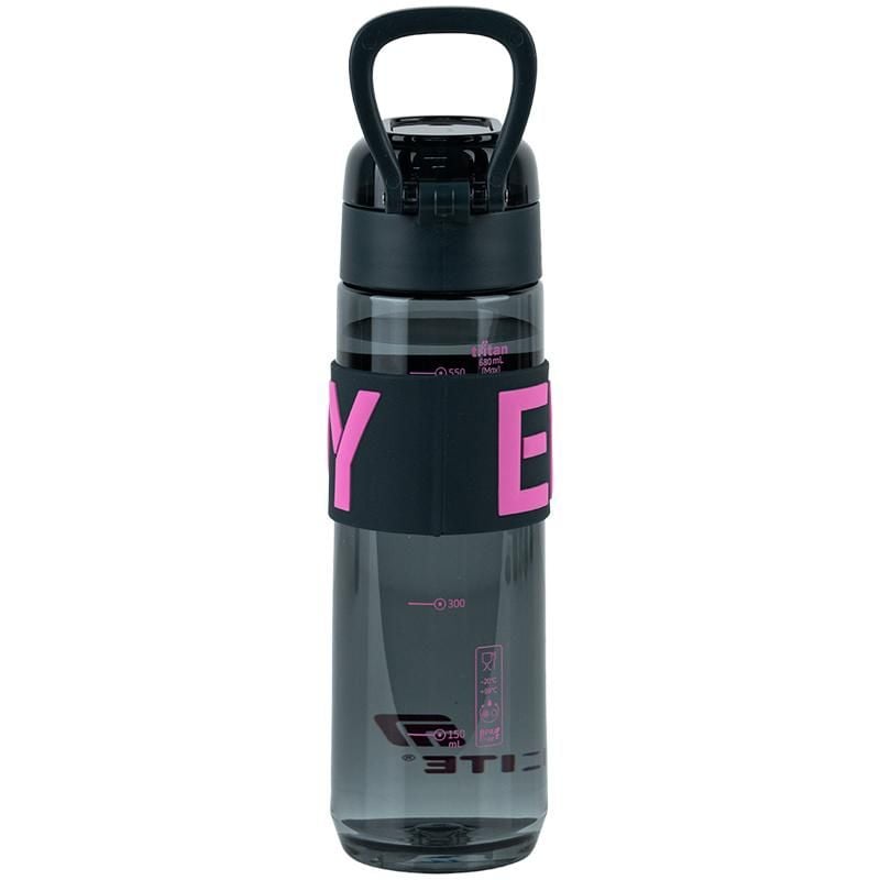 Пляшечка для води 680 мл чорно-рожева K25-1233-3 Kite