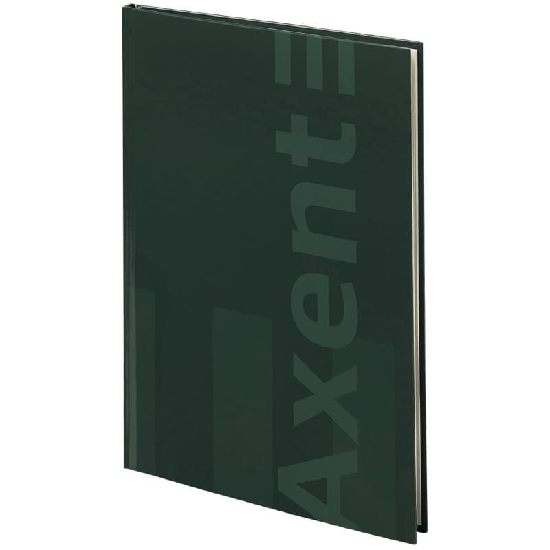 Блокнот Книга А4 96 арк тверда обкл кліт газетний папір One color зелена 8426-1 Axent