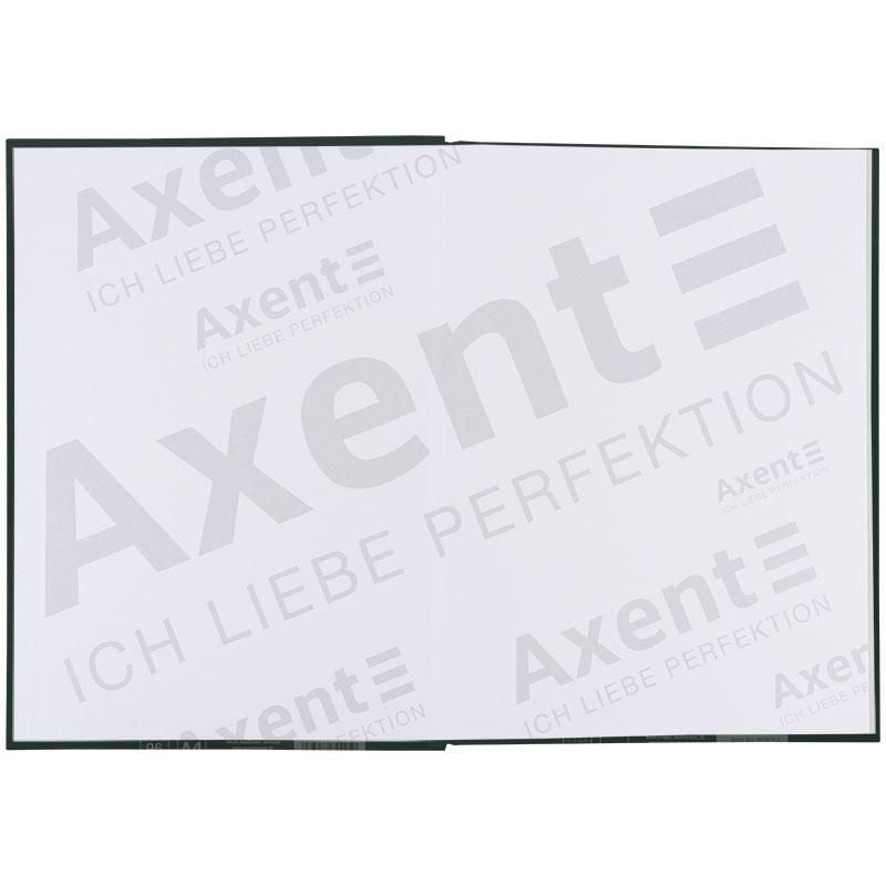 Блокнот Книга А4 96 арк тверда обкл кліт газетний папір One color зелена 8426-1 Axent