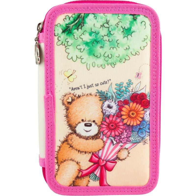 Пенал книжка 2 відділення Popcorn bear PO18-623 Kite