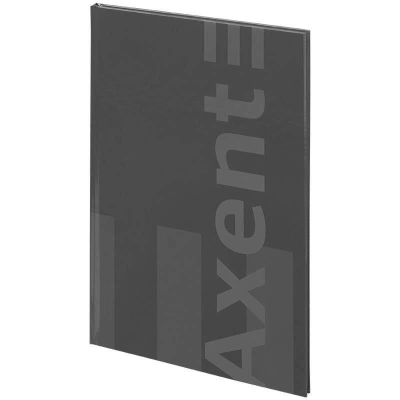 Блокнот Книга А4 96 арк тверда обкл кліт газетний папір One color сіра 8426-4 Axent