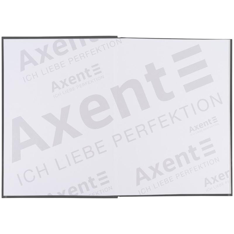 Блокнот Книга А4 96 арк тверда обкл кліт газетний папір One color сіра 8426-4 Axent