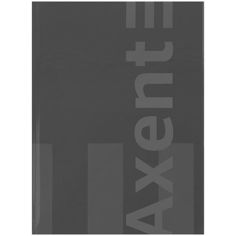 Блокнот Книга А4 96 арк тверда обкл кліт газетний папір One color сіра 8426-4 Axent