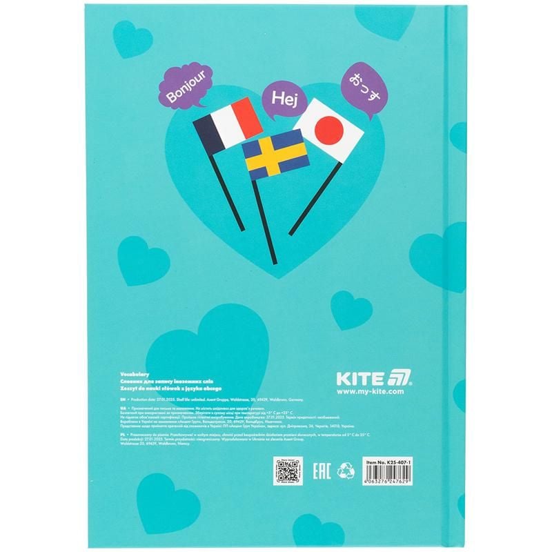 Словник з іноземної мови 60 арк Girl K25-407-1 Kite