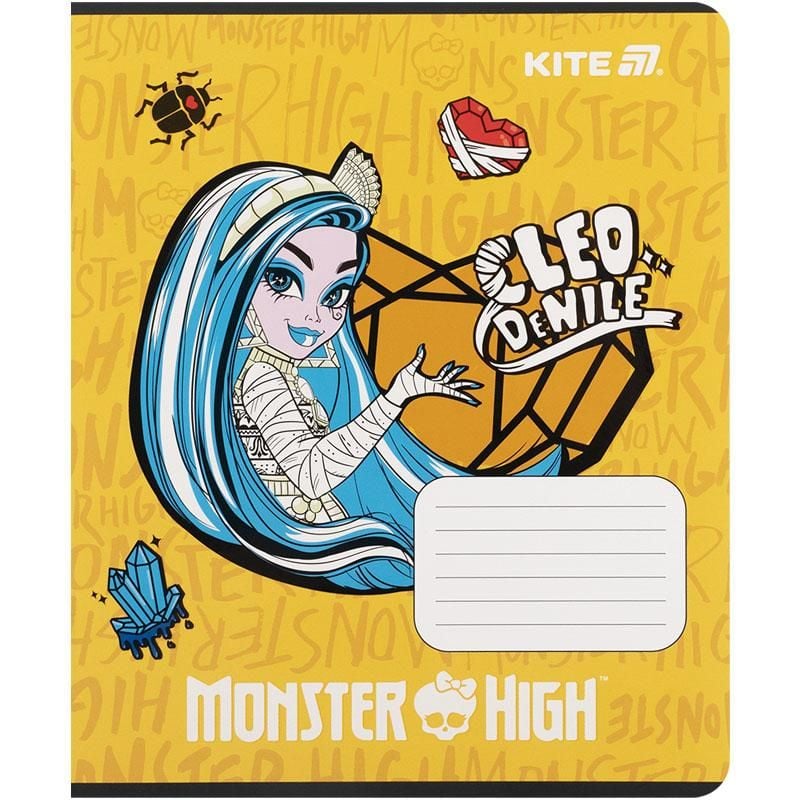 Зошит 12 арк кліт Monster High (25 шт/уп) MH25-232 Kite