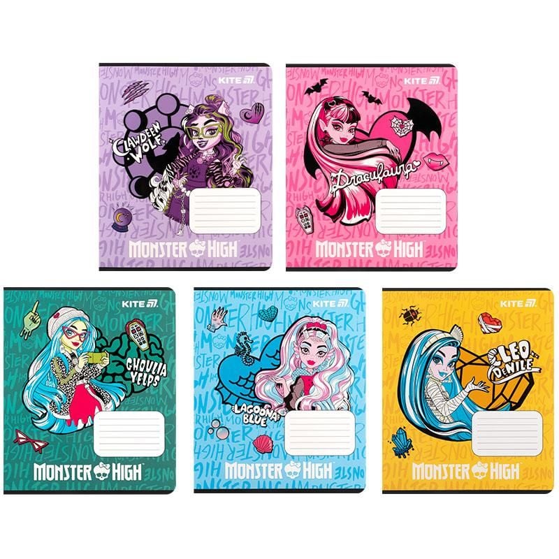 Зошит 12 арк кліт Monster High (25 шт/уп) MH25-232 Kite