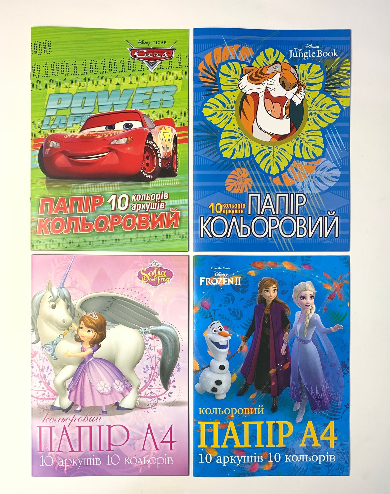 Папір кольоровий 10 арк 5 кольорів серія Disney (40) ТЕ12049 Тетрада