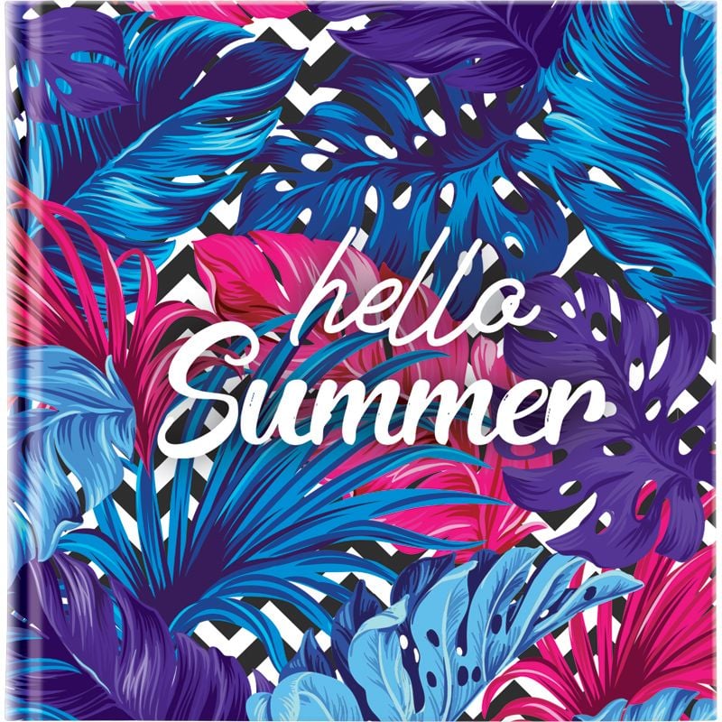 Блокнот з твердою обкладинкою 165*165мм 80арк чисті сторінки Neon Tropics 8438-09 Axent