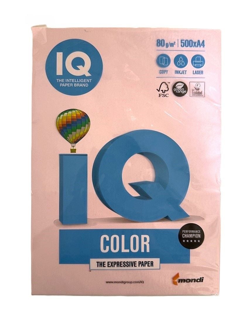 Папір принтерний IQ А4 80 г/м 500 арк рожевий фламінго OPI74 Mondi