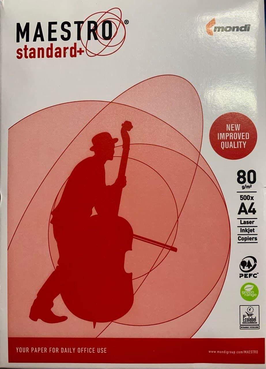 Папір принтерний А4 80 г/м 500 арк Maestro Standart (5 пач/ящ) Mondi