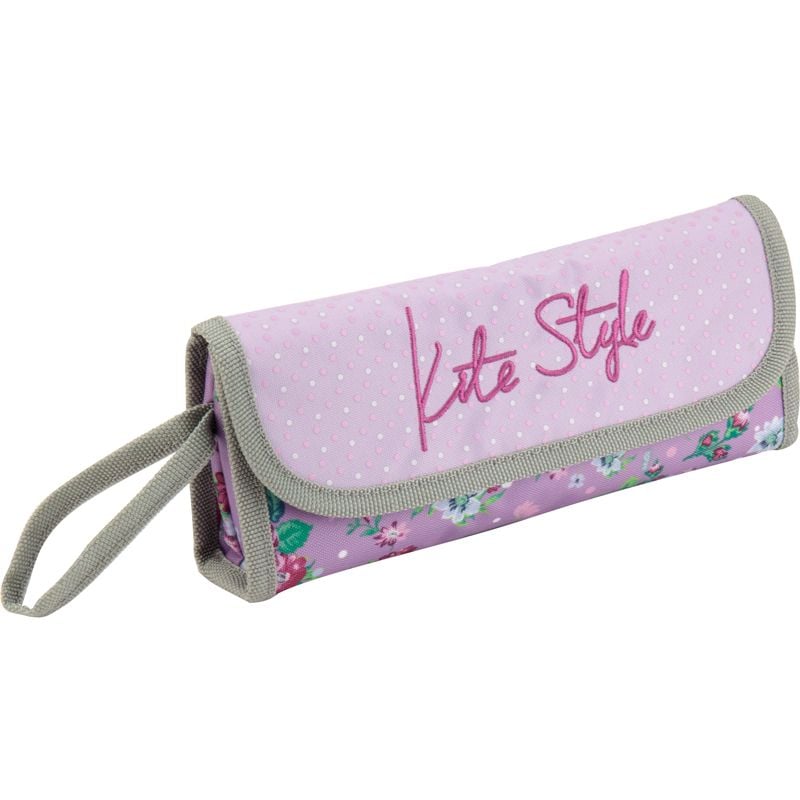 Пенал косметичка бузковий з квітами K17-653-3 Kite