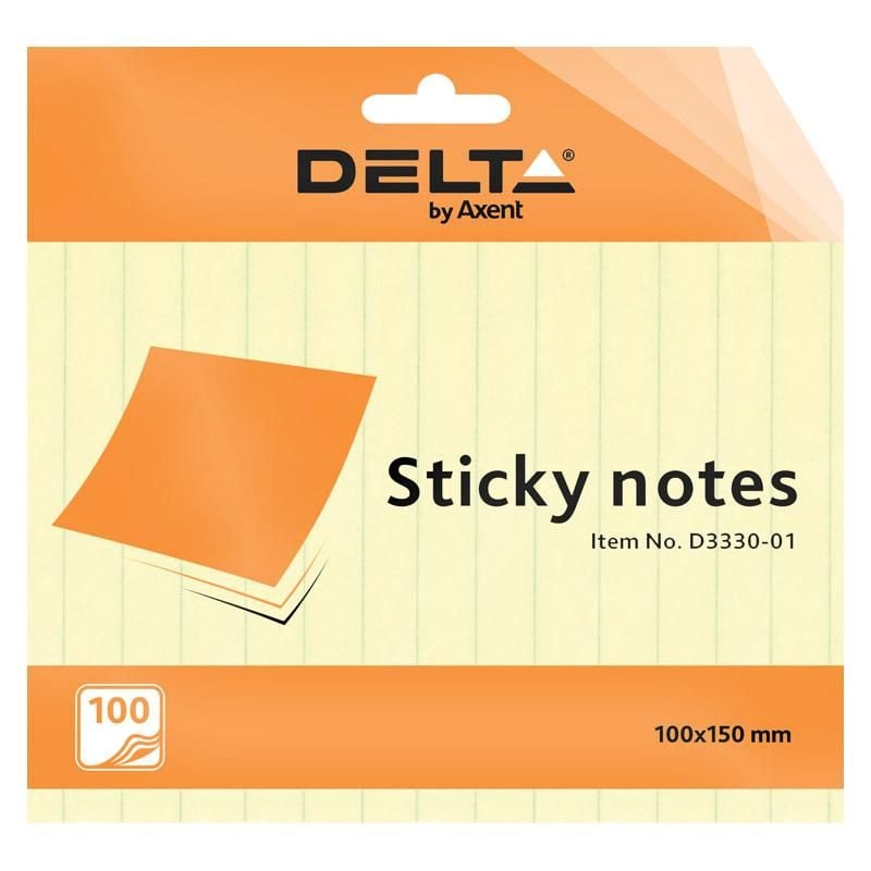 Папір стікер 100*150 мм 100 арк клітинка D3330-02 Delta by Axent