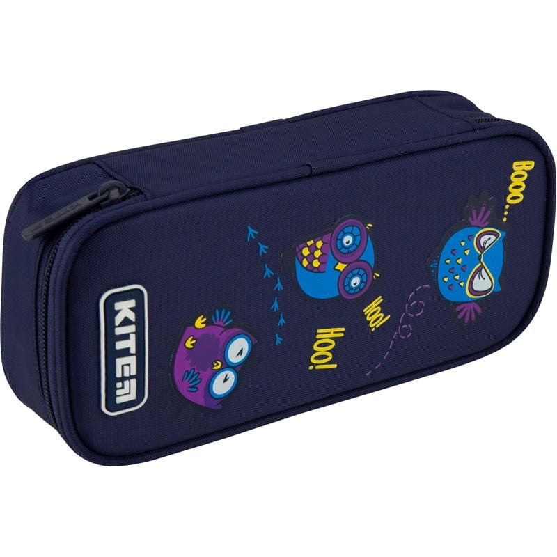 Пенал шкільний 1 відділення синій Сова K20-662-8 Kite