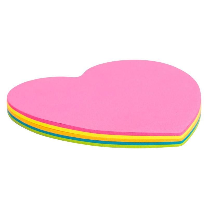 Папір стікер фігурний 5 кол 50арк серце 2443-01 Axent