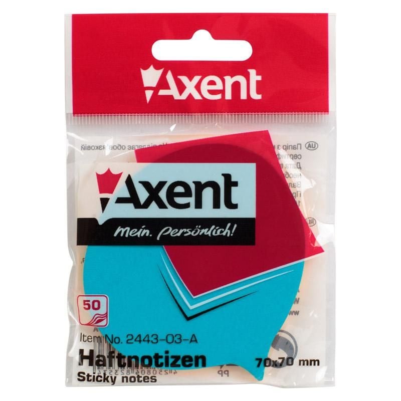 Папір стікер фігурний 5 кол 50арк фраза 2443-03 Axent