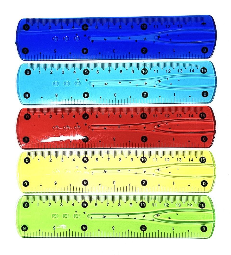 Лінійка 15 см гнучка ассорті кольорів (48 шт/уп) XLPQ SULTANI