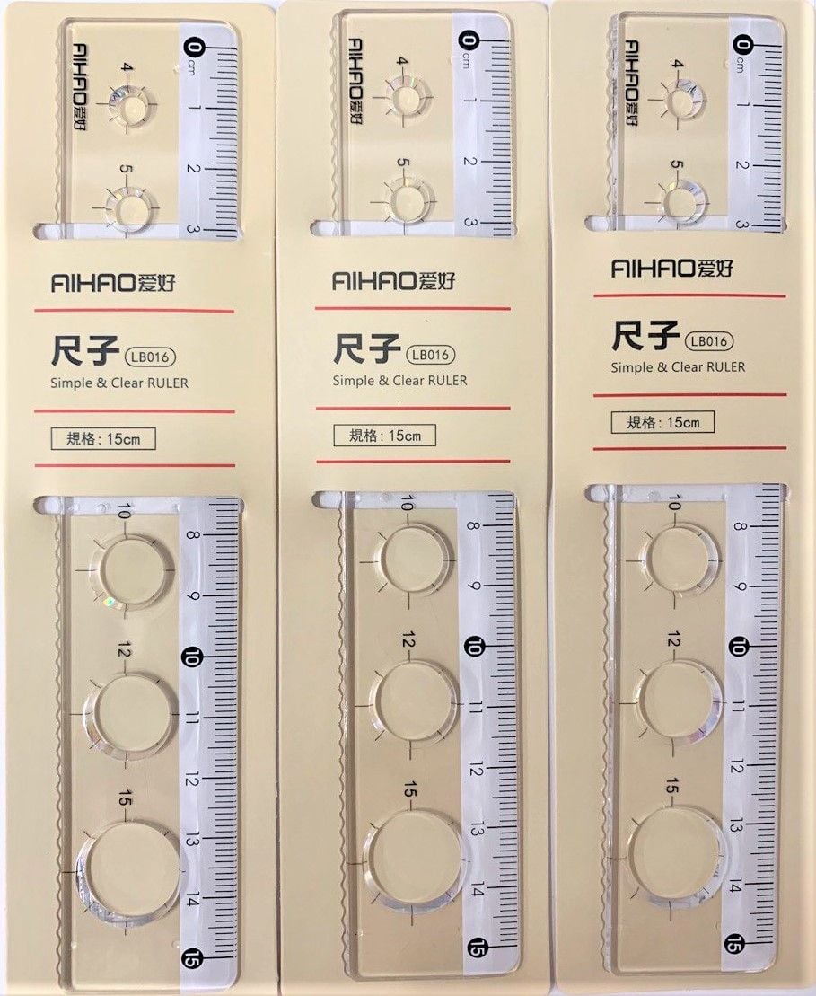 Лінійка 15 см пластик (40 шт/уп) LB 016 AIHAO