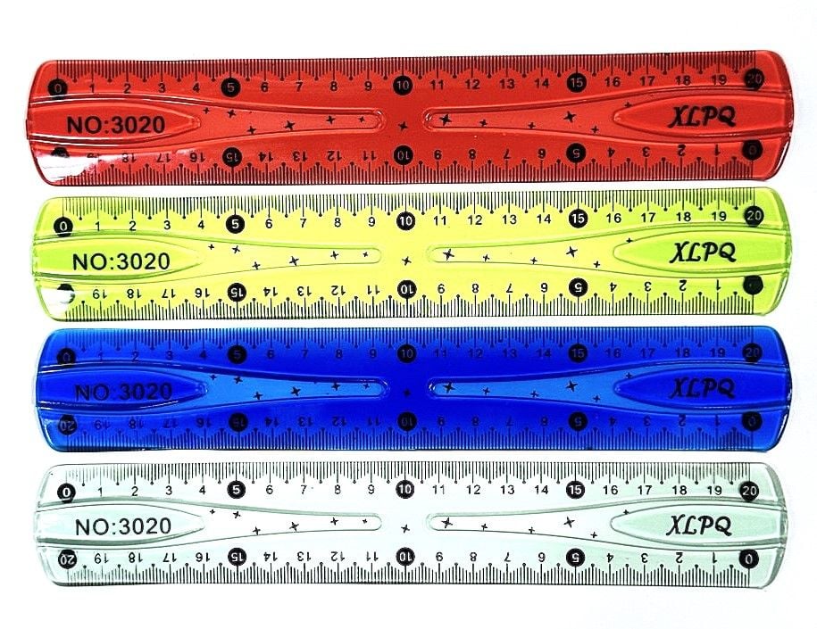 Лінійка гнучка 20 см ассорті кольорів (24 шт/уп) XLPQ SULTANI