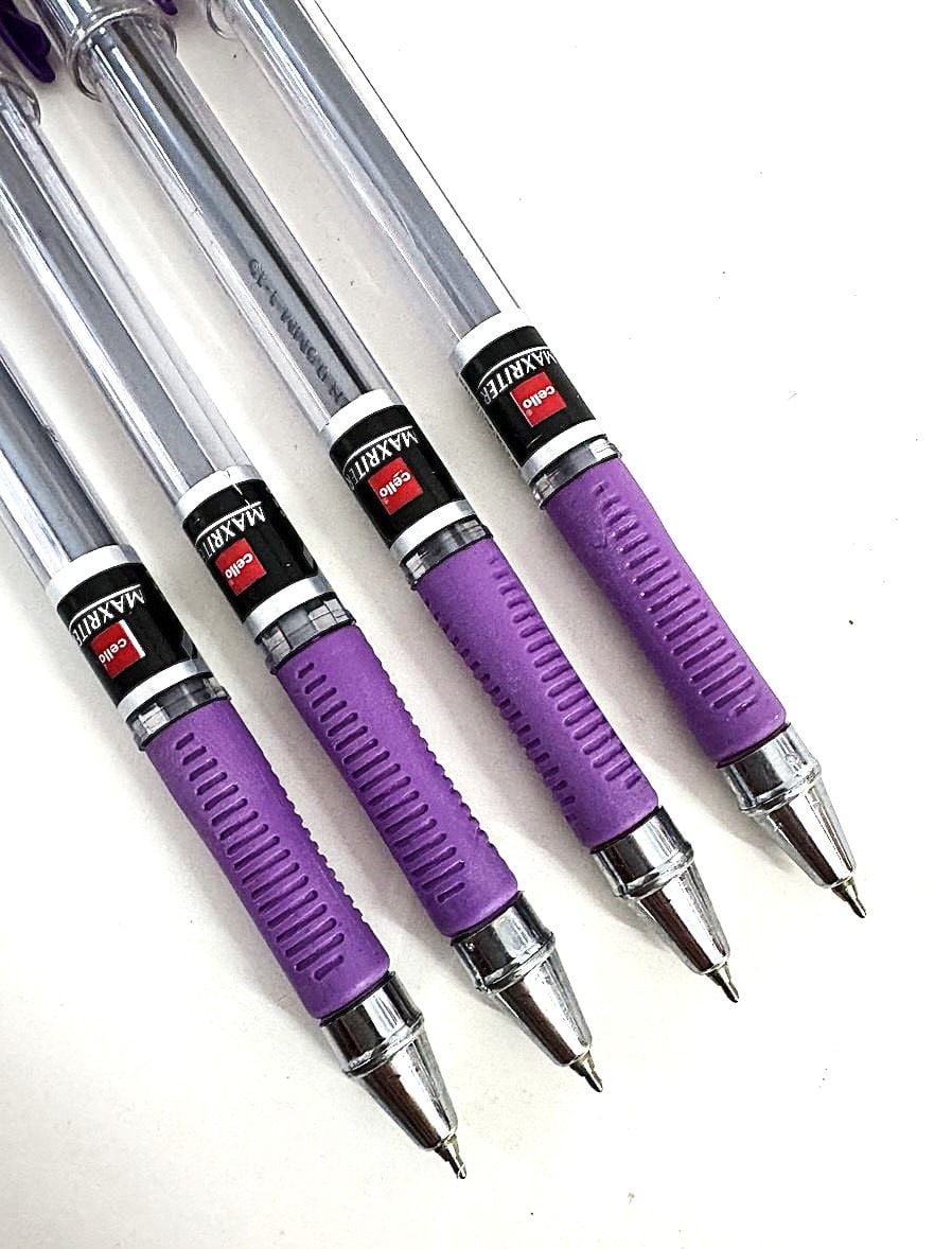 Ручка кулькова Maxriter фіолетова (10 шт/уп) Cello