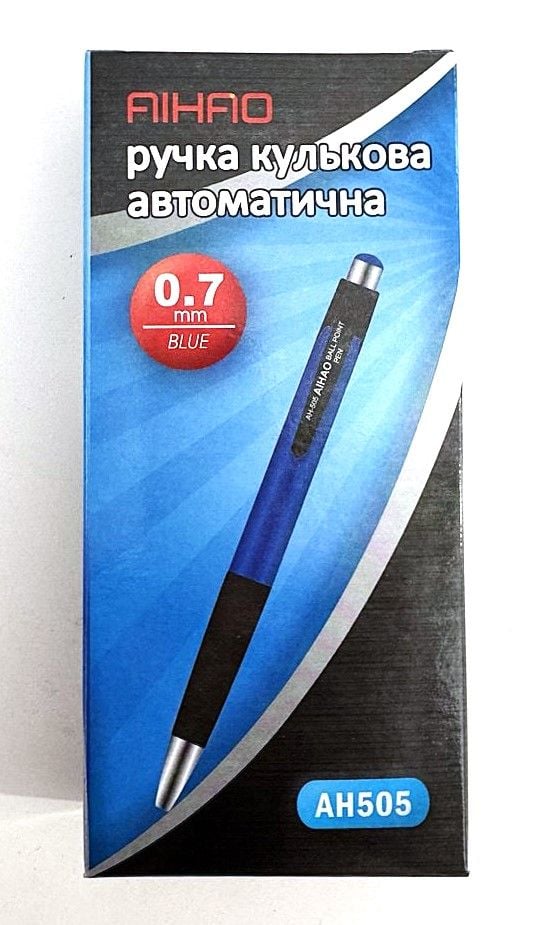 Ручка кулькова автоматична кольоровий корпус 0,7 мм (12/144) AH-505 AIHAO