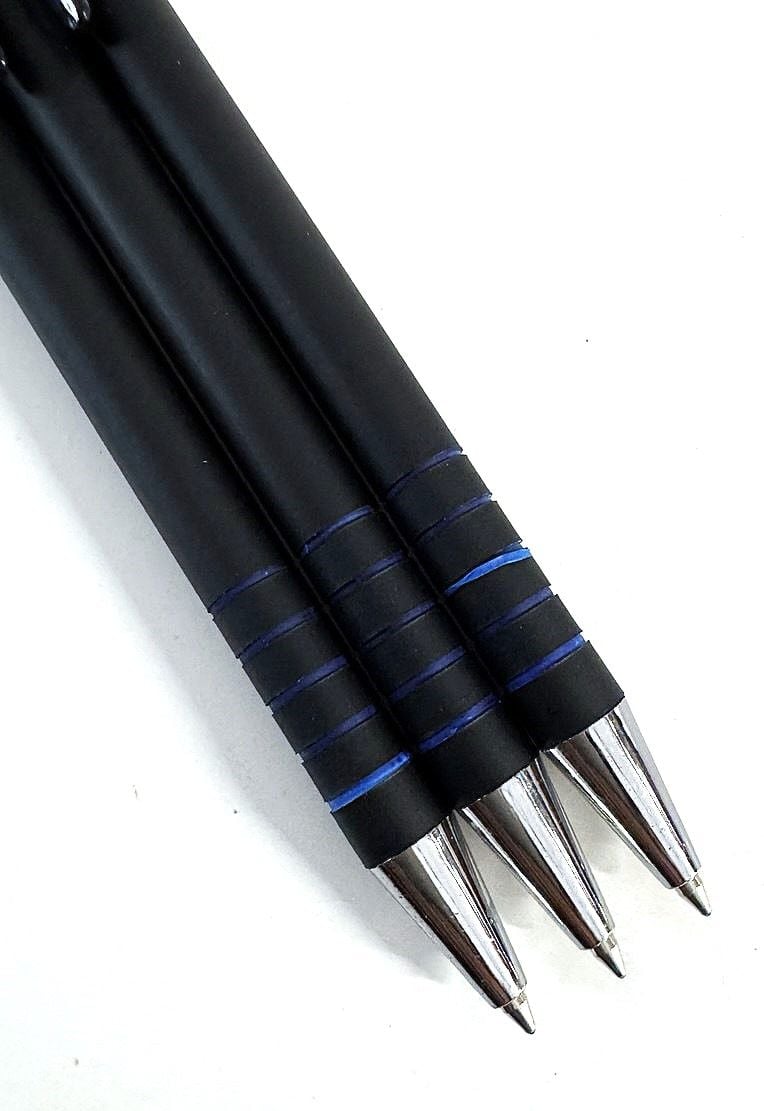 Ручка кулькова автоматична чорний корпус синя, чорна, червона (24/288) AH-567 AIHAO