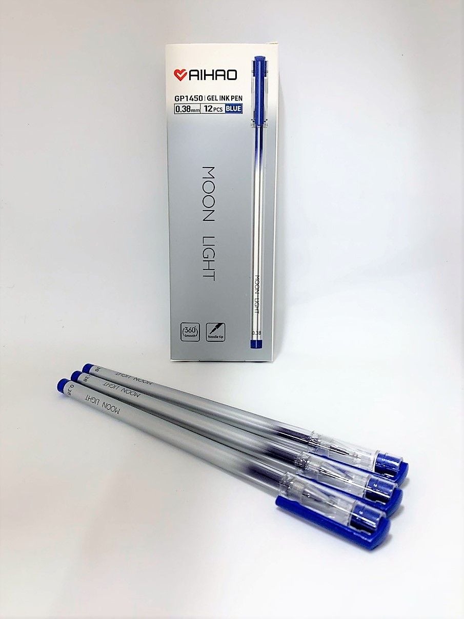 Ручка гелева 0,38 мм синя Moon Light (12/144) GP-1450 AIHAO