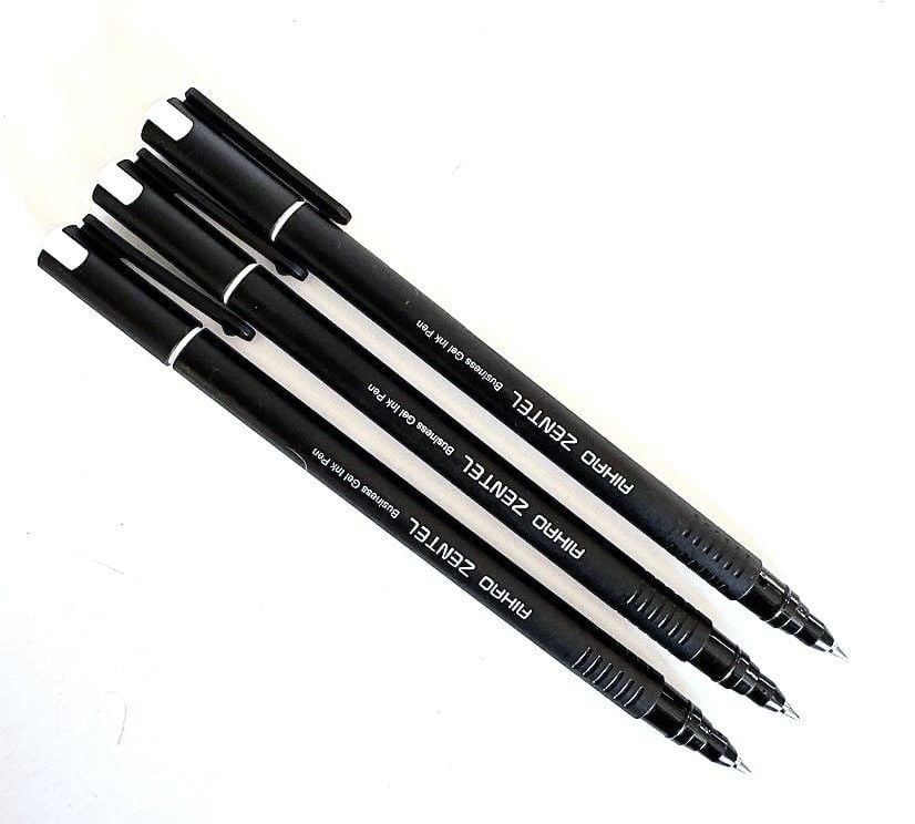 Ручка гелева 0,5 мм синя, чорна (12/144) AH-8620 AIHAO