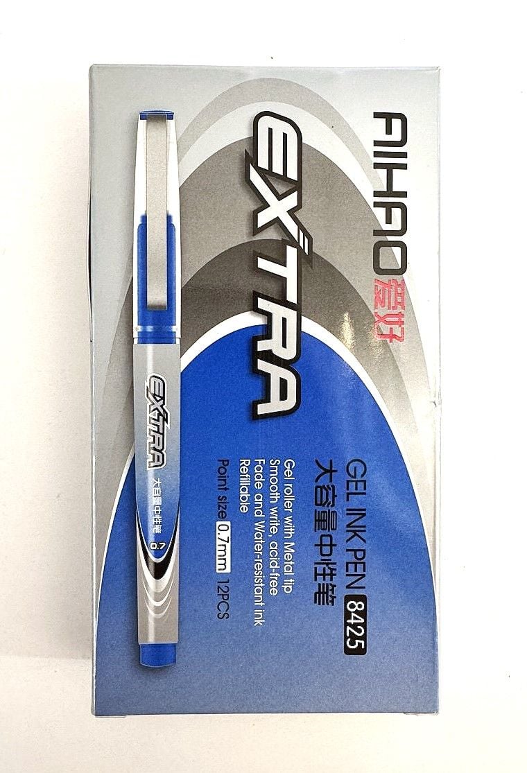 Ручка гелева 0,7 мм синя (12 шт/уп) AH-8425 AIHAO