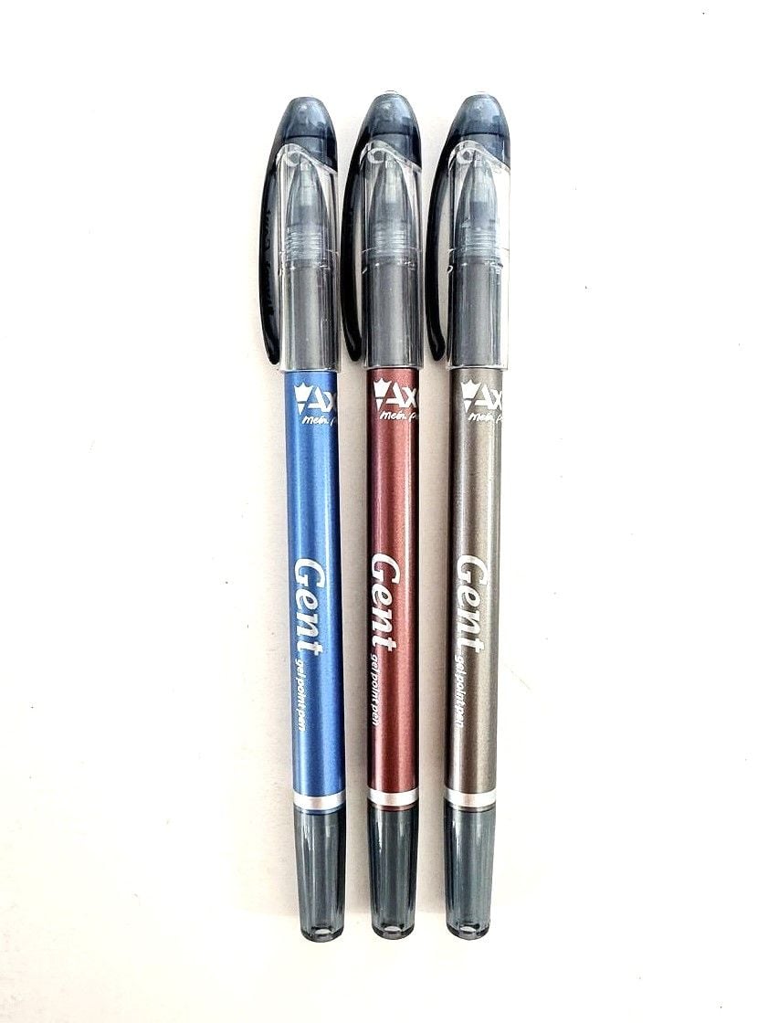 Ручка гелева Gent 0,5 мм синя (12 шт/уп) AG 1051-02 Axent