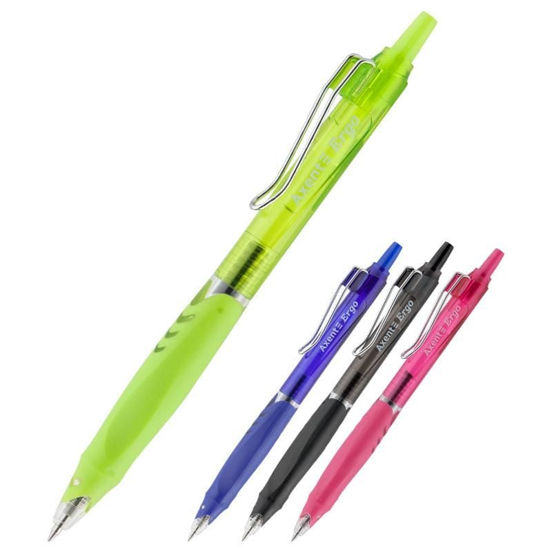 Ручка гелева автоматична Ergo сині чорнила (12 шт/уп) AG1080 Axent