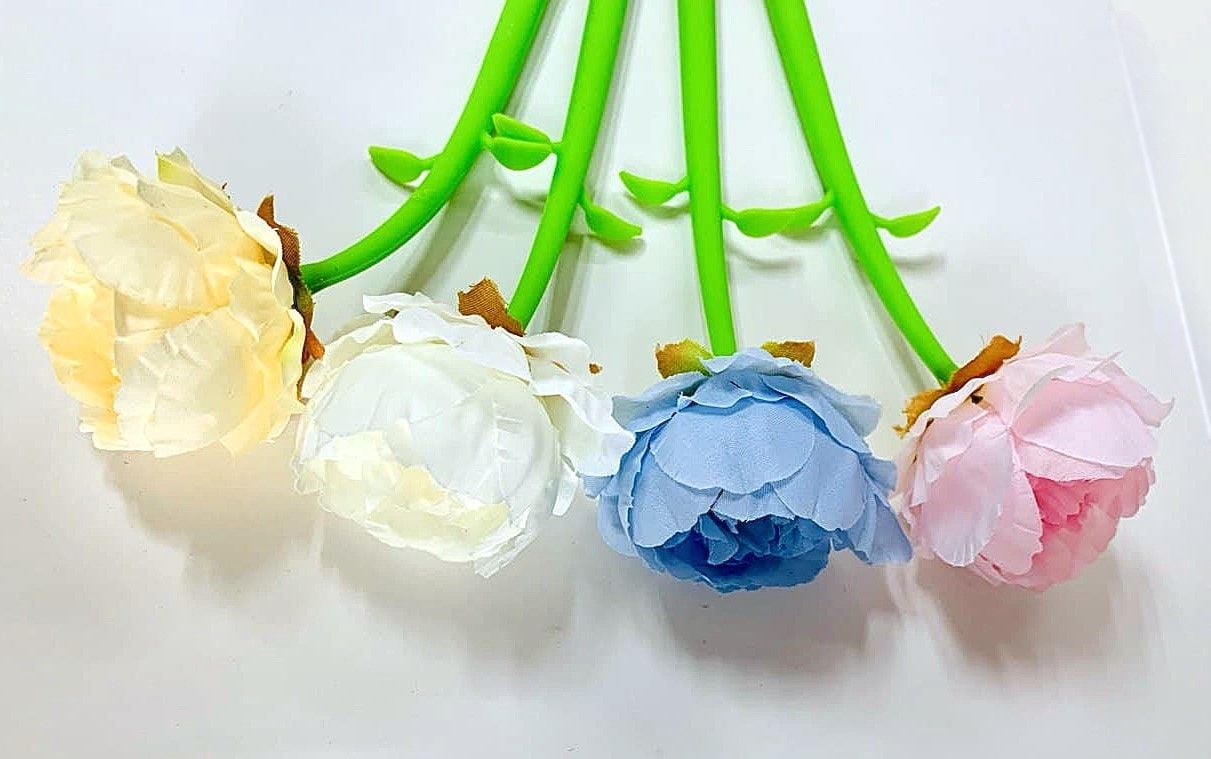 Ручка подарункова гелева декоративна Півонії (16 шт/уп) PX-8218 AIHAO