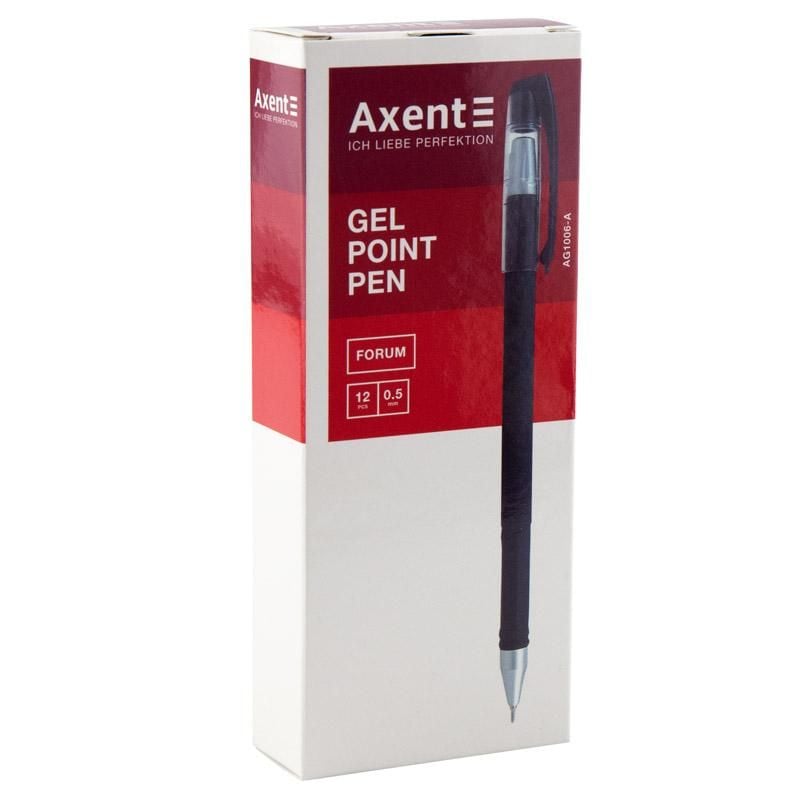 Ручка гелева з ковпачком 0,7мм FORUM червона AG 1006 Axent