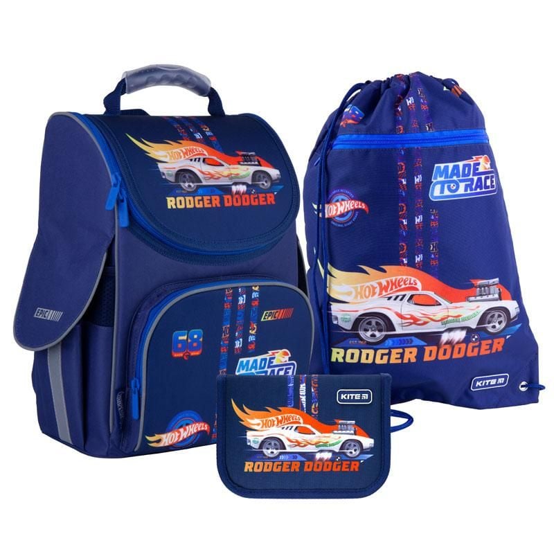 Рюкзак 11,5 л + пенал + сумка для взуття Hot Wheels SET-HW21-501S Kite