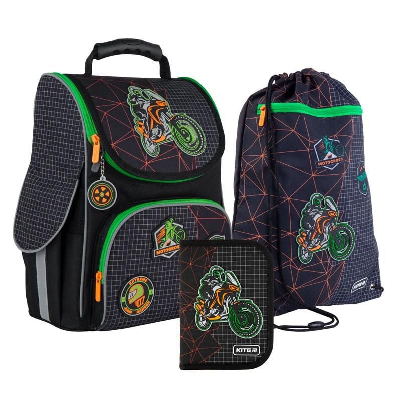 Рюкзак 11,5 л + пенал + сумка для взуття Motocross SET-K21-501S-2 Kite