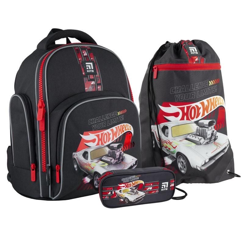 Рюкзак 15,5 л + пенал + сумка для взуття Hot Wheels SET-HW21-706S Kite