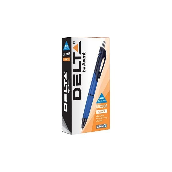 Ручка кулькова автоматична синя (12 шт/уп) DB2036-02 Delta by Axent